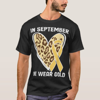 Camiseta Em setembro Vestimos Cancer de infância Dourada