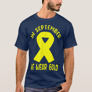 Camiseta Em setembro Vestimos com conhecimento do Cancer da
