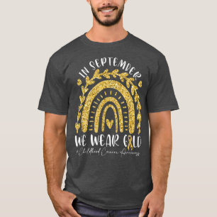 Camiseta Em setembro, Vestimos O Cancer Da Infância Dourada