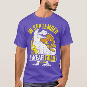Camiseta Em setembro Vestimos O Cancer Da Infância Dourado