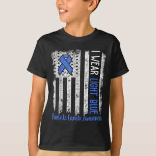 Camiseta Em setembro Vestimos O Cancer Da Próstata Azul Cla