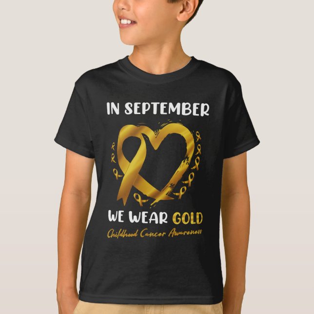 Camiseta Em setembro Vestimos o Cancer de Golfe Awarene (Frente)