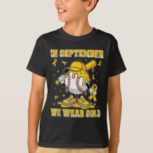 Camiseta Em setembro, Vestimos o Dourado baile de infância