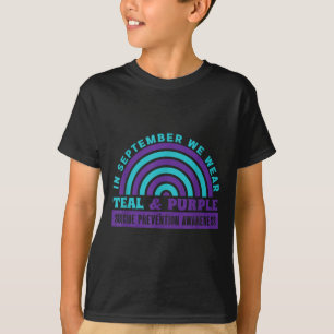 Camiseta Em setembro Vestimos Teal &amp; Purple _ Suicídio 
