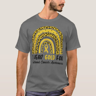 Camiseta Em setembro Visto Dourado Para Cancer De Infância