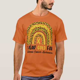Camiseta Em setembro Visto Dourado Para Cancer De Infância
