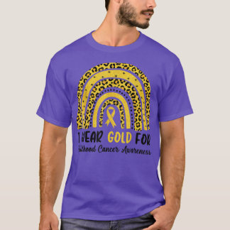 Camiseta Em setembro Visto Dourado Para Cancer De Infância