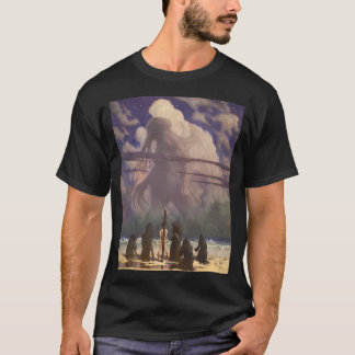 Camiseta Em sua casa em R'lyeh, Cthulhu inoperante espera o