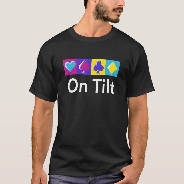 Camiseta Em Tilt Casino Poker Jogador De Poker (Frente)