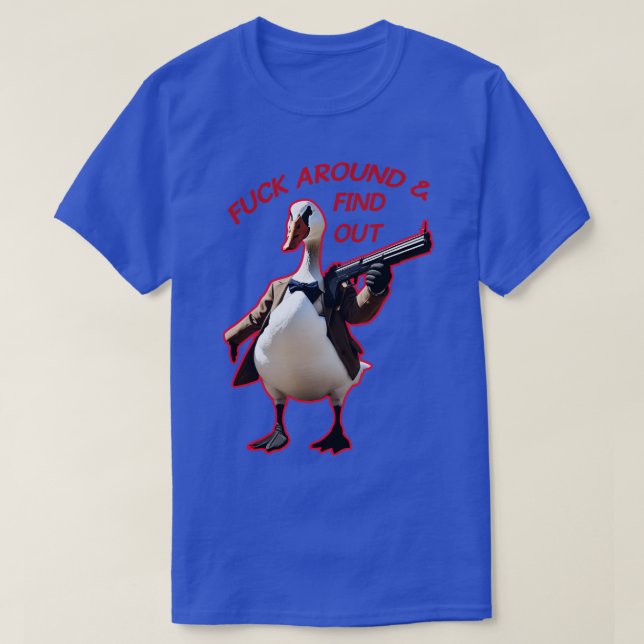 Camiseta Em torno Descubra o ganso do Bobo (Frente do Design)