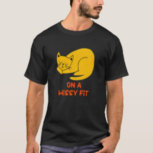Camiseta Em um Ajustado Hissy, Casais de Gato Humor Kitten 