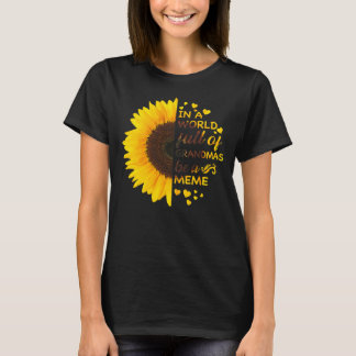 Camiseta Em Um Cheio Mundial De Avós Seja Um Rótulo De Sol