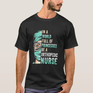 Camiseta Em Um Cheio Mundial De Princesas Seja Uma Enfermei