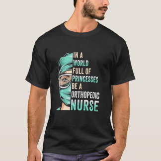 Camiseta Em Um Cheio Mundial De Princesas Seja Uma Enfermei