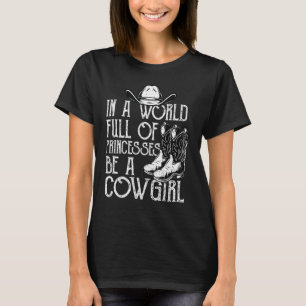 Camiseta Em Um Cheio Mundial De Princesas, Seja Uma Garota 