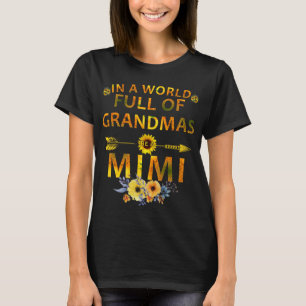 Camiseta em um cheio mundial de vovós seja um mimi