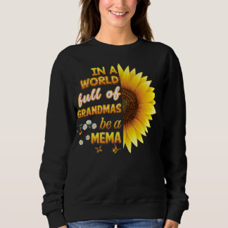 Camiseta Em Um Cheio Mundial, Vovó Seja Mema Sunflower