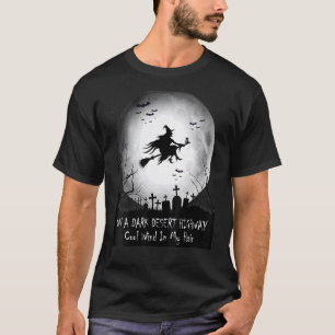 Camiseta Em Uma Estrada Do Deserto Escuro Vento Legal Em Me