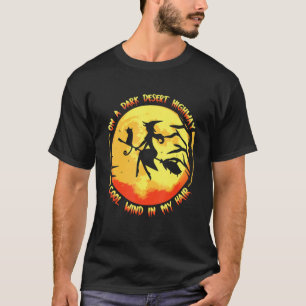Camiseta Em Uma Estrada Do Deserto Escuro Vento Legal Em Me