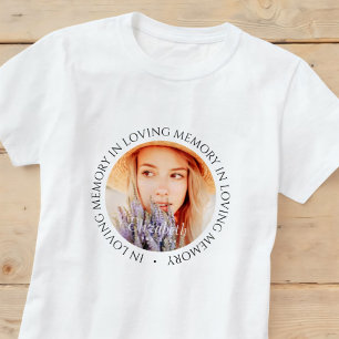 Camiseta Em uma memória simples Foto personalizada moderna