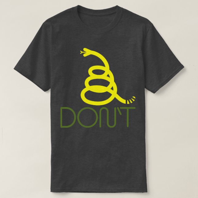 Camiseta Em Vogue Moderno Yellow Minimalist Gadsden Cobra F (Frente do Design)