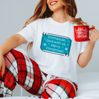 Camiseta Emanuel Deus Conosco Feliz Natal Espiritual