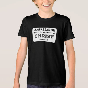 Camiseta Embaixador para Slogan de Escritura de Cristos