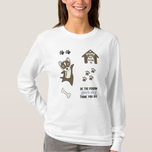 Camiseta Embalagem com adesivo com pinças para cães roucos