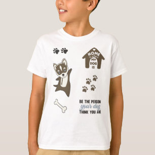 Camiseta Embalagem com adesivo com pinças para cães roucos