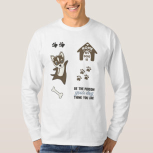 Camiseta Embalagem com adesivo com pinças para cães roucos