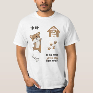 Camiseta Embalagem com adesivo de pinheiro marrom