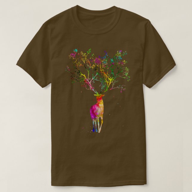 Camiseta Embalagem com Cavalos de Árvore 2 (Frente do Design)