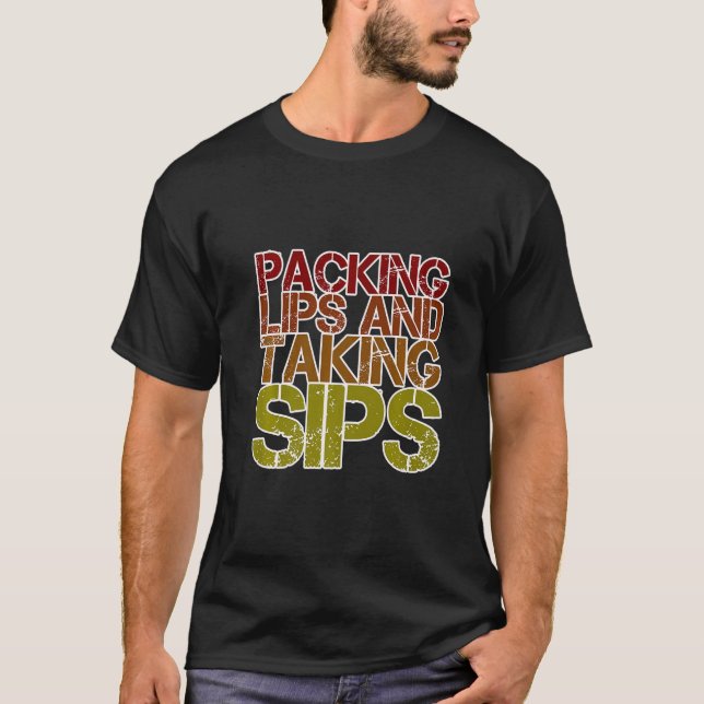 Camiseta Embalagem De Lábios E Tomada De Sips (Frente)