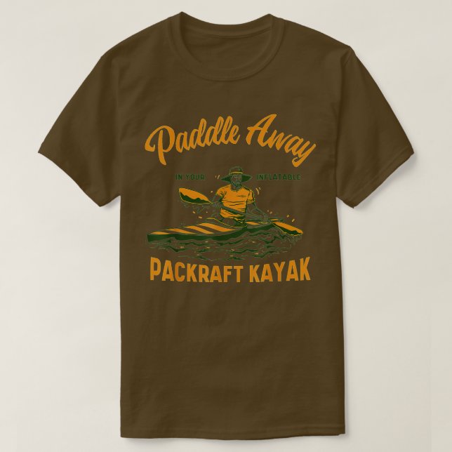 Camiseta Embalagem Embarcação Rafting-Kayak Kayaking Paddle (Frente do Design)
