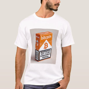 Camiseta Embalagem para Cigarros Cripto Engraçado Bitmoney