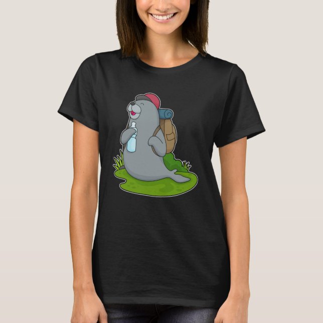 Camiseta Embalagem traseira com selo Hiker (Frente)