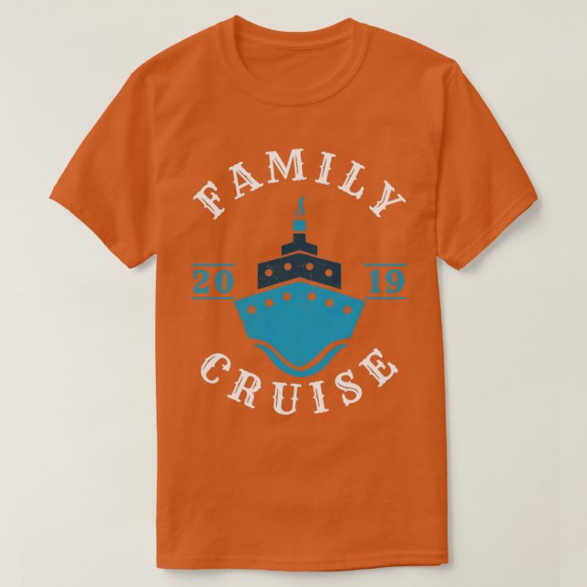 Camiseta Embarcação de Cruzeiro de Barcos Familiares Humor  (Frente do Design)