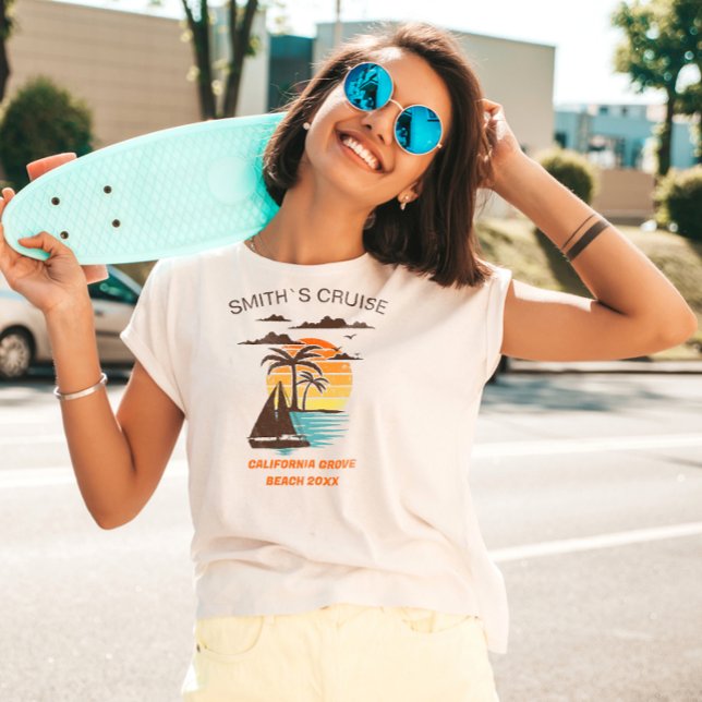 Camiseta Embarcação de Cruzeiros Personalizados Trip Sunset (Criador carregado)