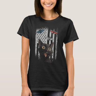 Camiseta Embarcação de Gato Negro da Alienígena EUA - Gráfi