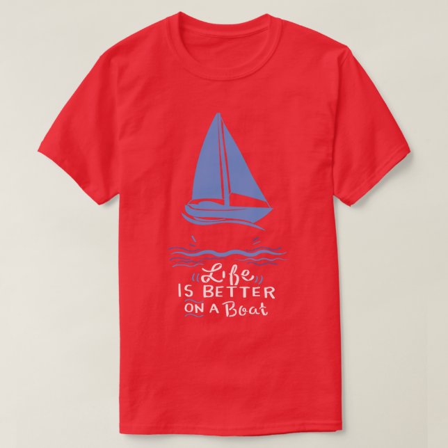Camiseta Embarcação de vela à vela 1 (Frente do Design)