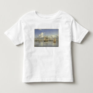 Camiseta Embarcações de navigação fora do castelo de
