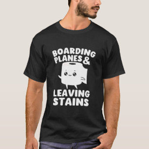 Camiseta Embarcando Aviões e Deixando Manchas Engraçado Ver