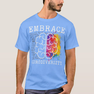 Camiseta Embarcar Neurodiversidade Autismo ADHD ASD Rainbow