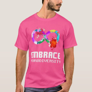Camiseta Embarcar Neurodiversidade Autismo ADHD ASD Rainbow