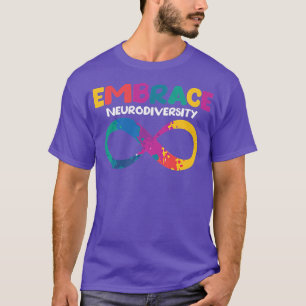 Camiseta Embarcar Neurodiversidade Autismo ADHD ASD Rainbow