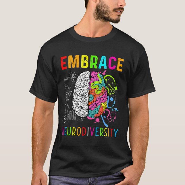 Camiseta Embarque a neurodiversidade cerebral Embarque Adhd (Frente)