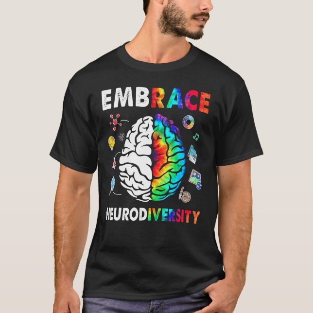 Camiseta Embarque a neurodiversidade cerebral Embarque ADHD (Frente)