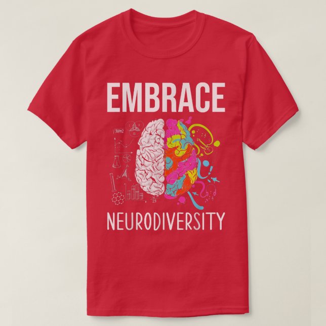 Camiseta Embarque a neurodiversidade cerebral Engraçado ADH (Frente do Design)
