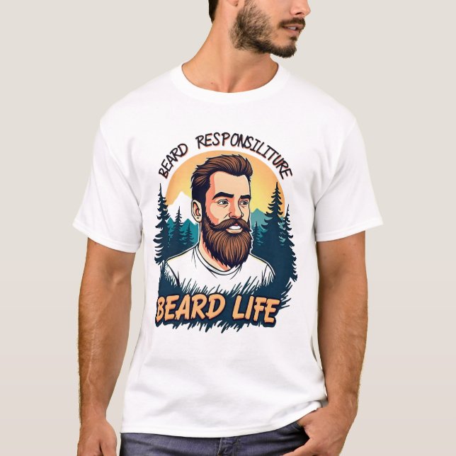 Camiseta Embarque a vida da barba (Frente)