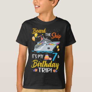 Camiseta Embarque No Navio É Minha Viagem De 7º Aniversário